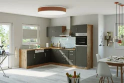 Winkelzeile ODENSE Wotan-Eiche Dekor/ Anthrazit ca. 210x270cm