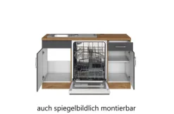 Winkelzeile ODENSE Wotan-Eiche Dekor/ Anthrazit ca. 210x270cm