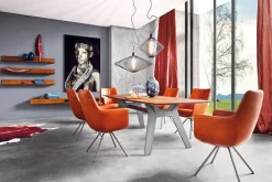 WK WOHNEN WK-WOHNEN Esstisch 240 x 100 cm in Braun/Schwarz