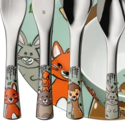 WMF Kindergeschirr-Set FOREST FRIENDS 6-teilig Porzellan/Edelstahl