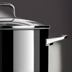 WMF Kochtopf-Set FUSIONTECESSENTIALPRO 7-teilig Metall/Glas Schwarz/Silberfarbig