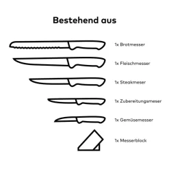 WMF Messerblock Set CLASSIC LINE 7-teilig braun