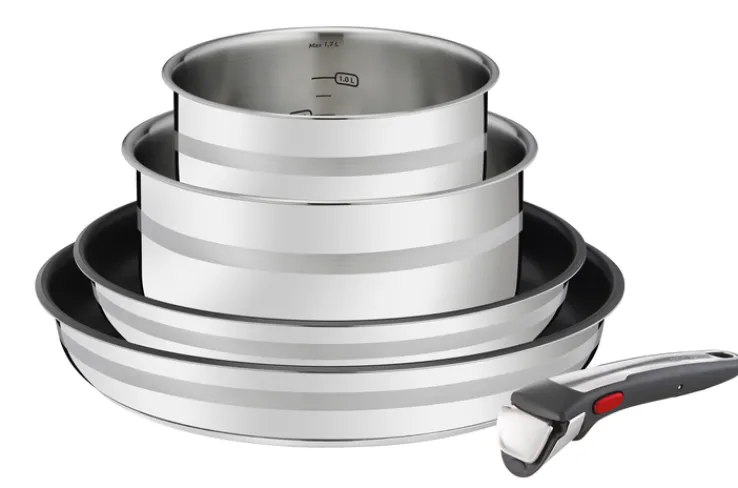 WMF Topfset JO COOK SMART Edelstahl 5-teilig Silberfarbig/Schwarz