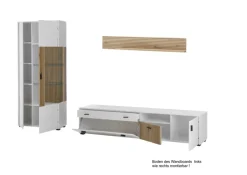 Wohnkombi HUDSON 3-teilig 285x180 cm weiß/braun