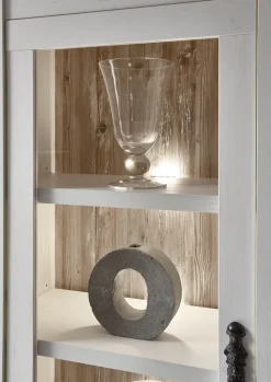 Wohnkombi I FLORENZ 4-teilig 296x201 cm weiß/braun