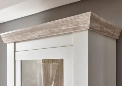 Wohnkombi I FLORENZ 4-teilig 296x201 cm weiß/braun