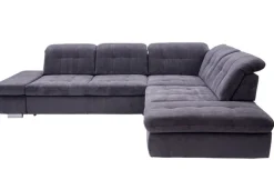 QUARTIER Wohnlandschaft LANCE 323 x 260 cm Stoffbezug belle black