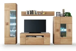 Wohnwand BOLOGNA 320 x208xcm Eiche bianco teilmassiv