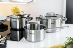 WOLL Topfset STEEL 5-teilig Edelstahl Silberfarbig