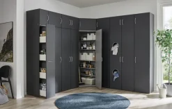 QUARTIER Wäscheschrank MULTIRAUMKONZEPT 40 x 185 x 40 cm graphitfarben