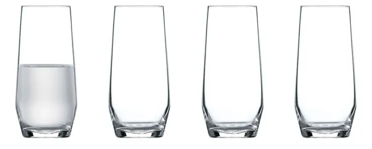ZWIESEL GLAS Trinkglas PURE 4er Set - je 357 ml