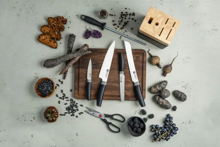 ZWILLING Messerblock NOWS 7-teilig schwarz/ braun